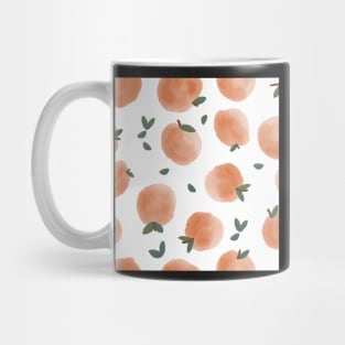 Watercolor Peaches and Leaves Mug